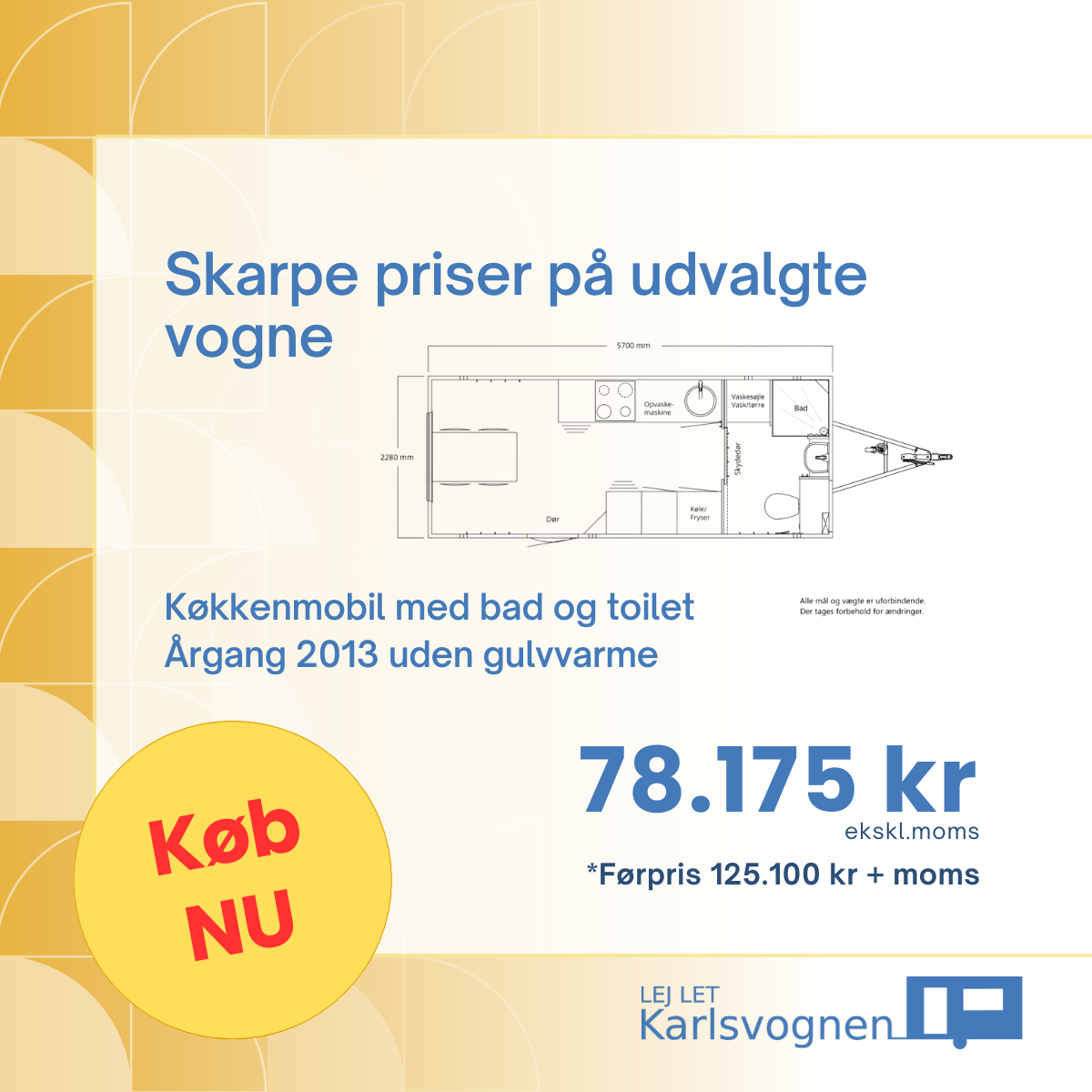 4. pers. Køkkenmobil